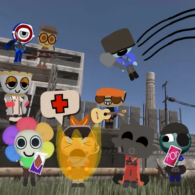 Dandy's world But there's TF2 Merc