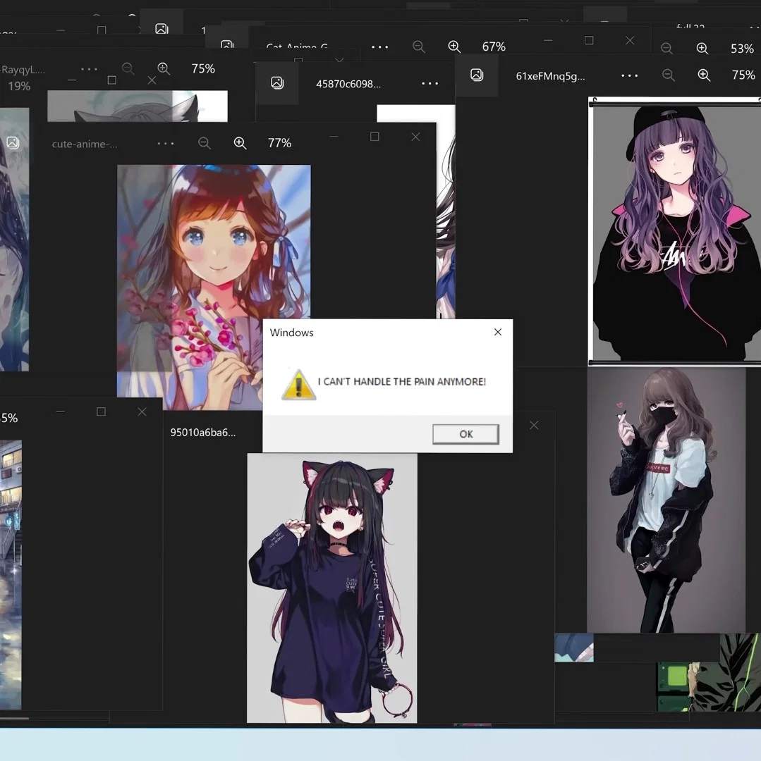 Your PC, which is Infected With a Virus That Sends you Pictures of Anime Girls, even The Ones with Animal Ears!
