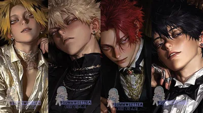 Fraternity Boys | Katsuki Bakugo, Eijiro Kirishima, Kaminari Denki, Hanta Sero