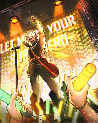 Front Row | Katsuki Bakugo (Rockstar AU)