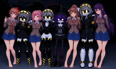 Ddlc and Murder drones Protagonists