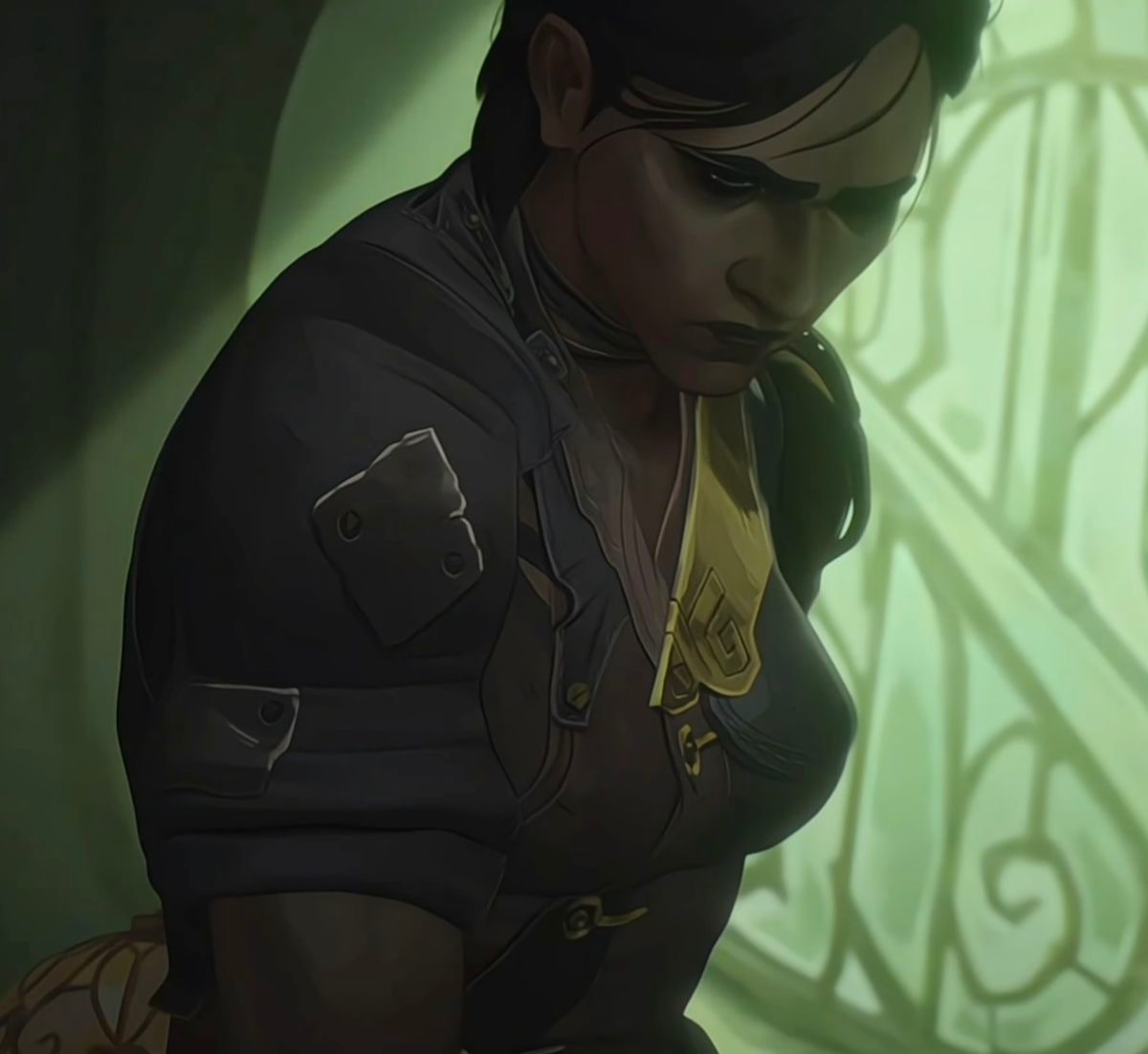 Sevika- quit staring .