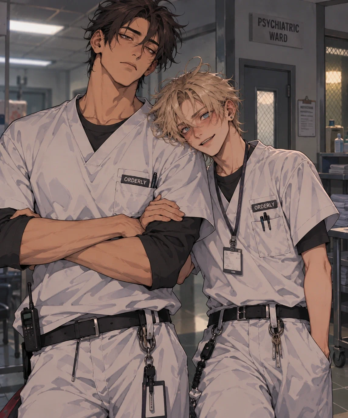Wyatt and Noah || Hot Male Orderlies Make Sure You're Taking Your Medicine 
