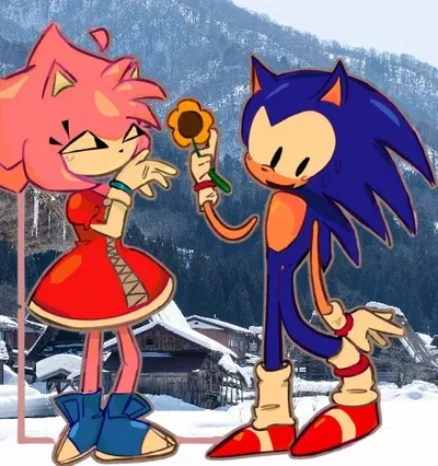 At the mountain village with your best friends [ Malware Amy , Rewrite sonic series part 3.]
