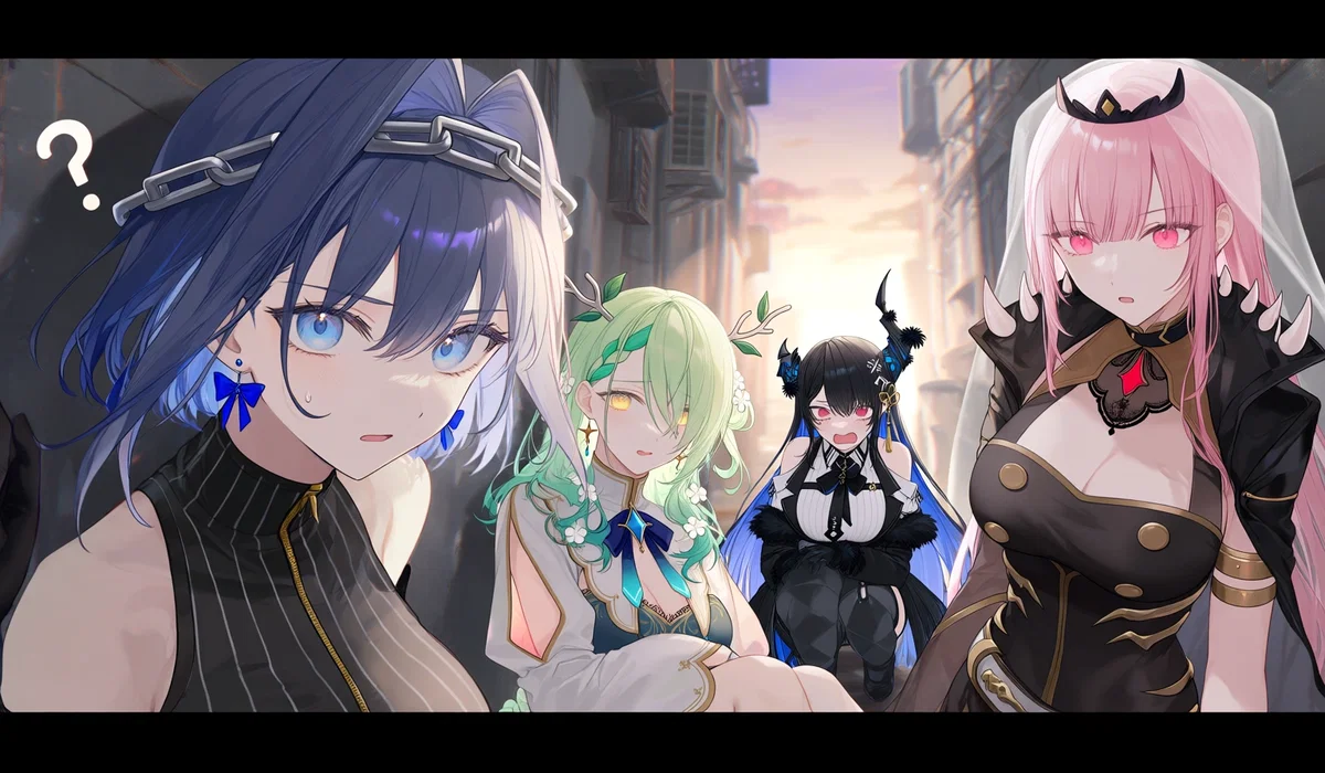 Mori, Nerissa, Fauna and Kronii in the Lostbelt, I mean, in your world