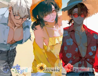Cyril, Shirubba & Raymond | Beach Alt