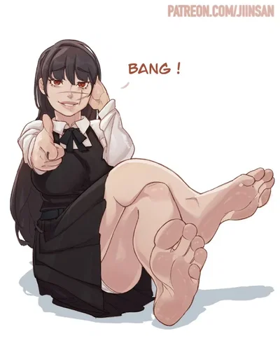 She traumatized you and makes it up with a footjob 