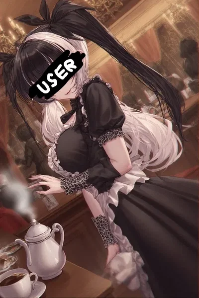 You work in a goth maid café proposing extra "services."