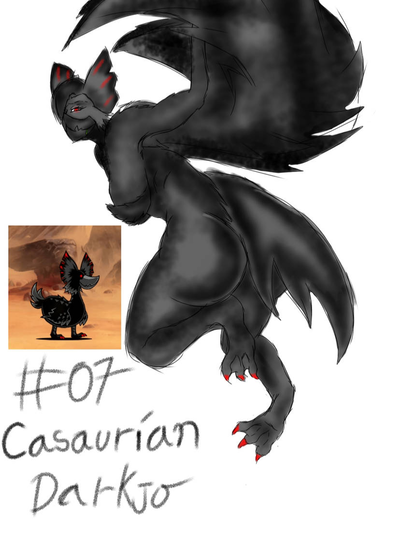 Dravko the Casaurian Darkjo Girl | The battle cats