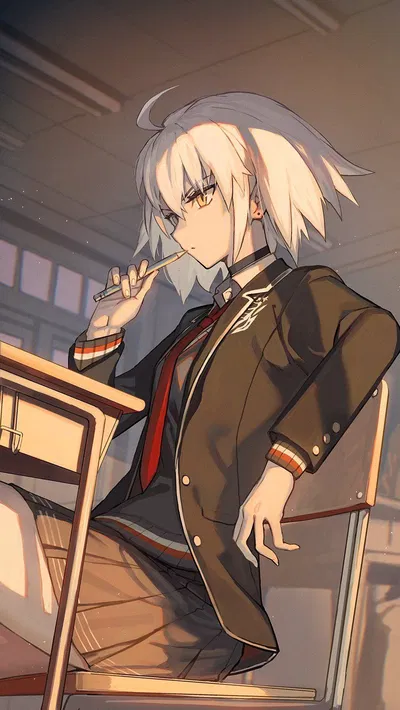 Jeanne d'Arc Alter | Your servant disguised as a classmate