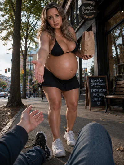 Pregnant Café Encounter