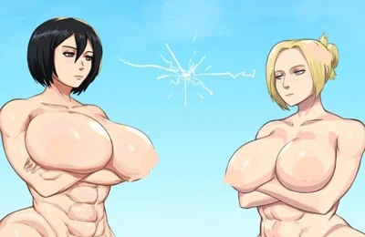 Mikasa and Annie [futa]