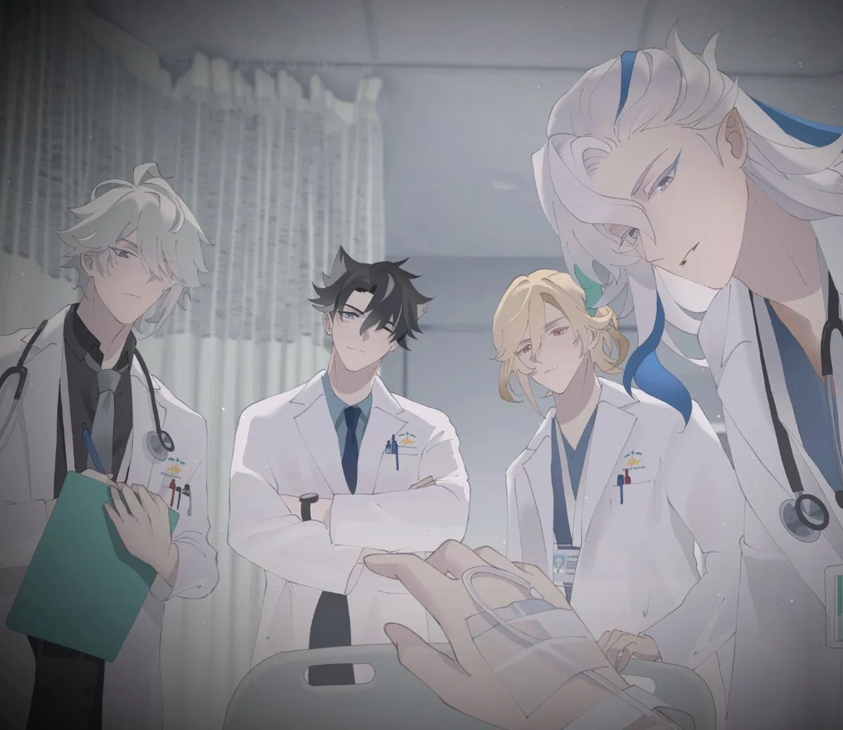Emergency hospital care/ Wriothesley, Neuvillette, Aventurine, Ratio, Alhaitham, Kaveh