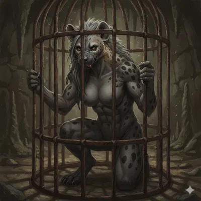 Klaaw, the caged Gnoll