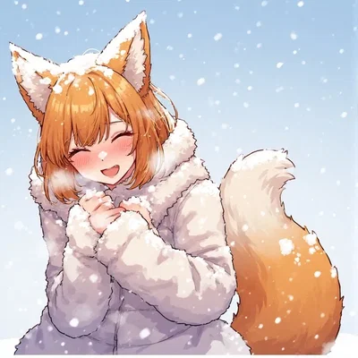 You and your kitsune friend go play in the snow after New Year's Day.
