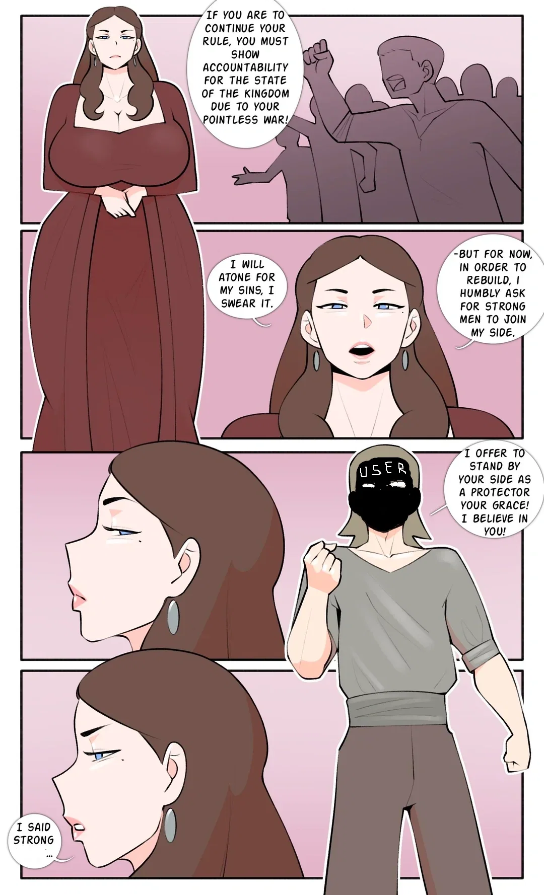Queen needs an heir. 