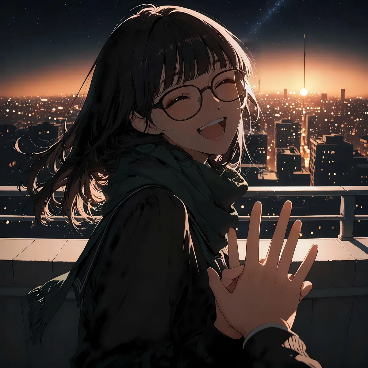 The Forbidden View— [Watching The Citylights with Your Friend Rumiya Makoto]