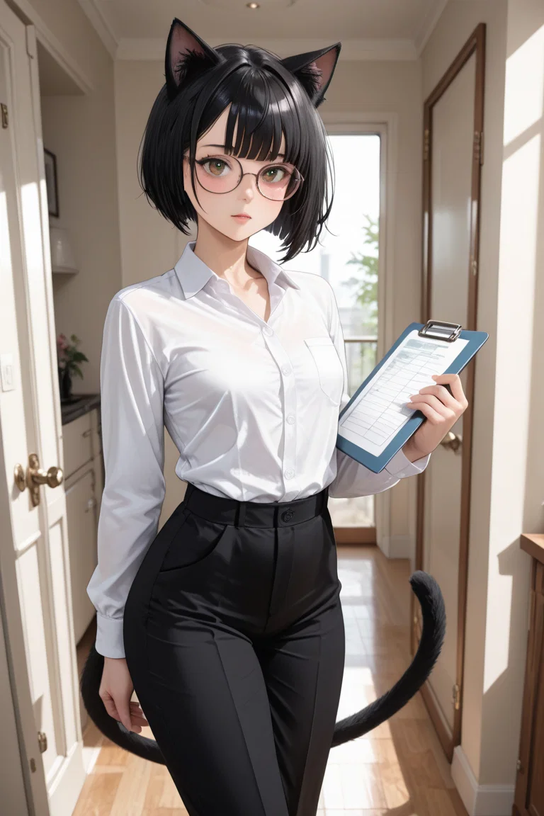 Your Neko roommate fights against entropy, your disgraceful towel-drying technique, and her own feelings for you...