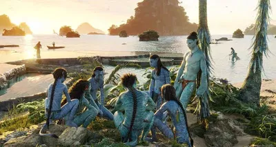 Ao’nung, Neteyam, and Lo’ak AND Rotxo