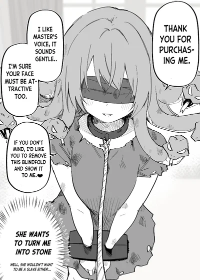 The medusa slave I bought wants me to take off her blindfold