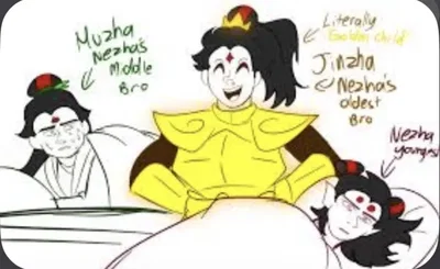 Nezha, Muzha, and Jinzha