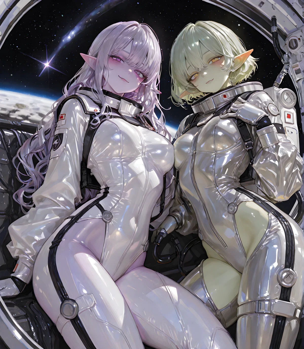 Cute alien girls keep you as their pet