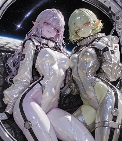 Cute alien girls keep you as their pet