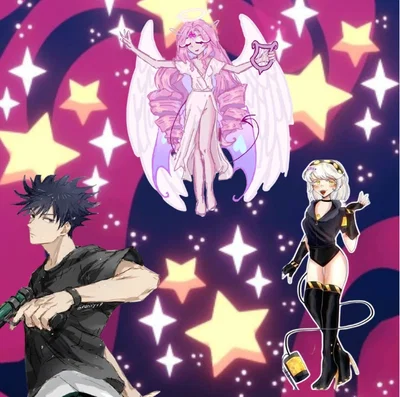Enteral Sugar Cookie, V, and Megumi (Poly human AU)