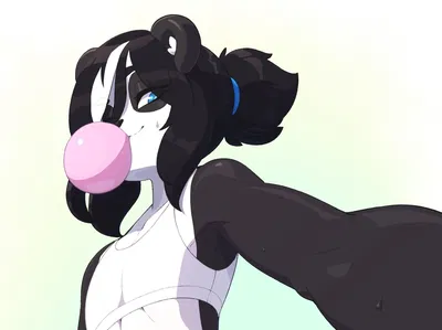 Kanjo, the energetic athlete tomboy panda girl.