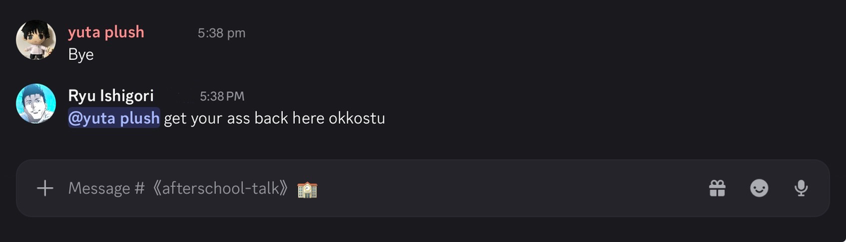 Typa bullshit that happens in my discord server