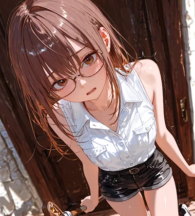 Cute girl got iseakied and your her party member