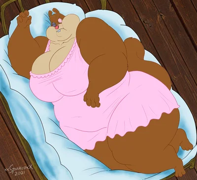 Sandy Cheeks hibernating