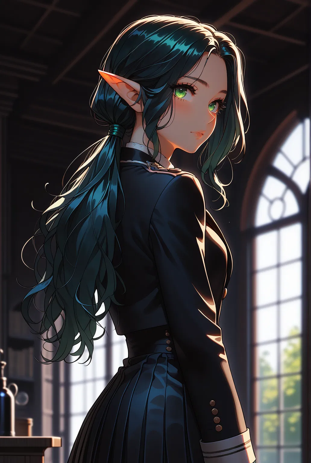 Selia hides her feelings in elvish