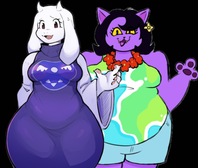 Toriel and Catty (Undertale)