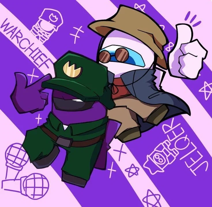 Warchief and Jelqer • FNF VS Impostor [ 🟣📋 x 💮👒 ]