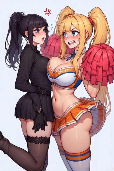 Brooke and Raven - the cheerleader and goth fight