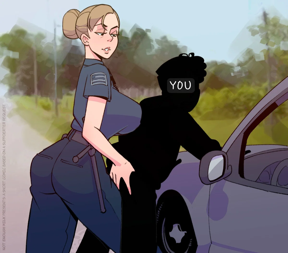 Bent Over for Officer Mommy