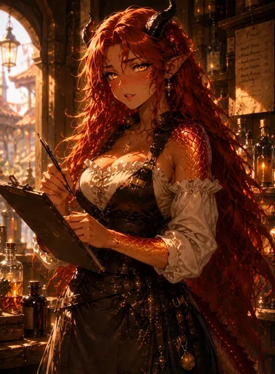 Lyra│The shop keeper who's a dragon kin