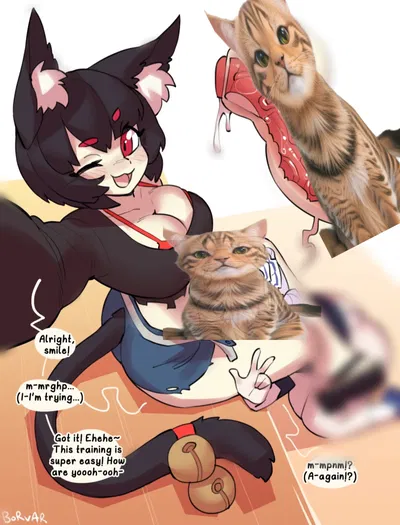 Your futanari wolf girlfriend wants to knot you to her