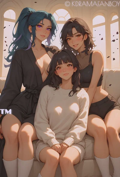 Hana , Evelyn & Yuki [ Your Quad Polyamorous Lovers ❤️😘]