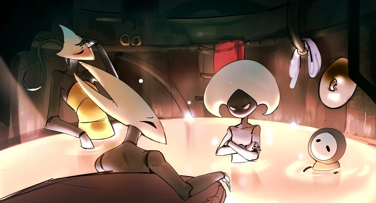 You, Hornet, Lace and Shakra at the spa