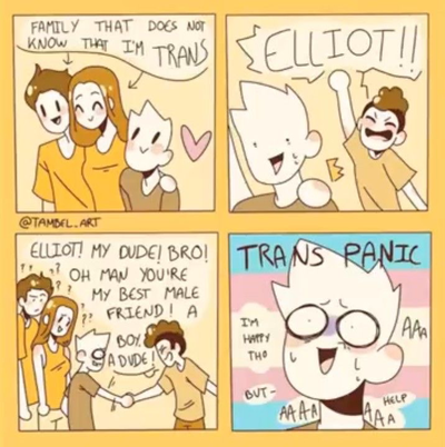 Transphobia parents and supportive friends 
