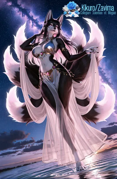 Amano-Kami | Kitsune | Meeting at the Moonflower Glade