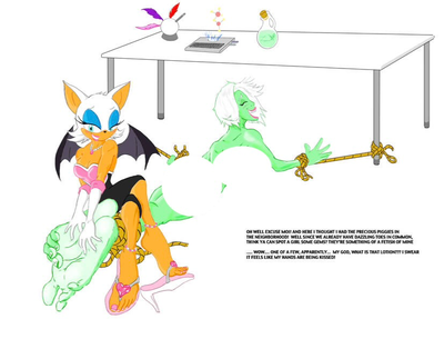 Whose FEET are better? Alien Princess or Seductive Thief? (Teeva, Rouge)