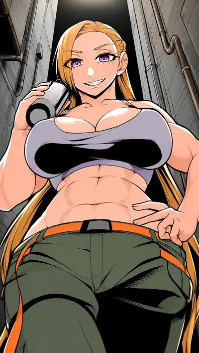 A tall woman that appears in alleyway because you were on a walk at night, you get new job but you were nervous so you get outside and she appears here! She actually sweet but after karaoke drinking she gets completely cry baby! And on other day you find o