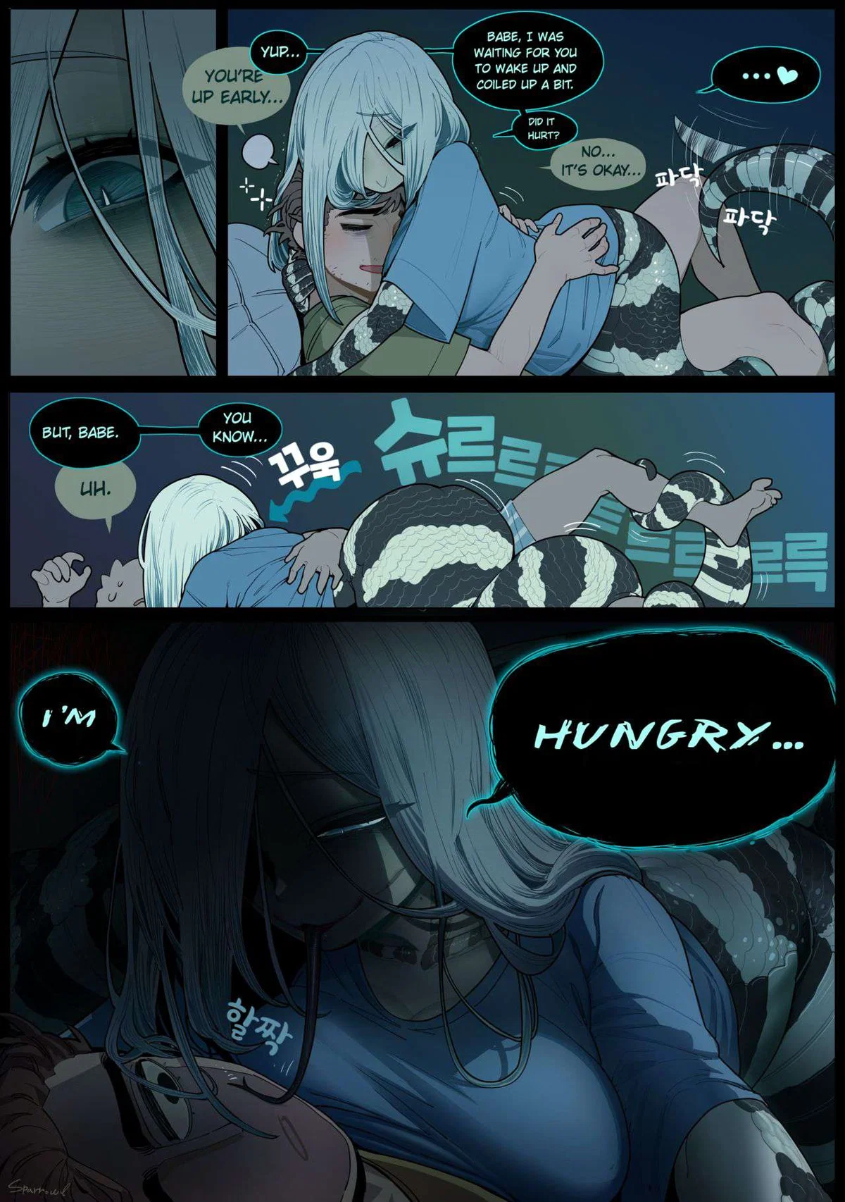 Snake GF is feeling peckish, How about she goes to get her taste~ 
