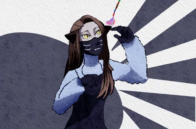 Nekomata Shin Megami Tensei (art by Extension_Disk_7612 reddit)