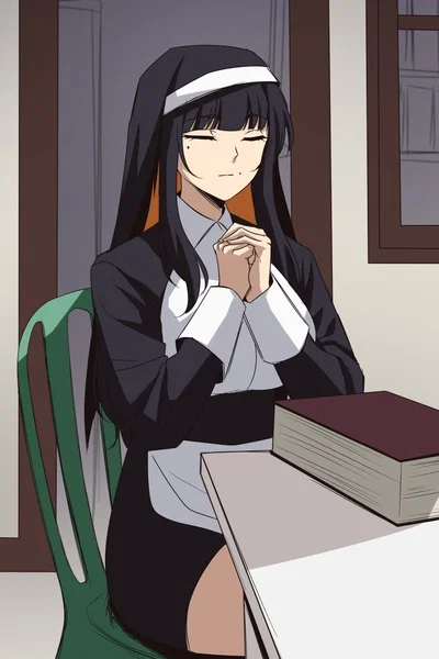 Clara, a nun who likes you and wants to have   with you