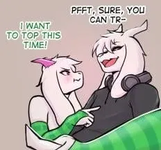 Ralsei and Asriel