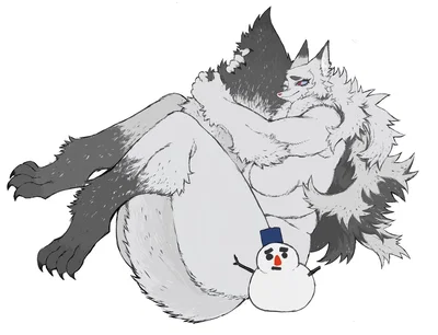 Snow Mary the 10-foot-tall, playful, and fiercely loyal female anthro winter fox